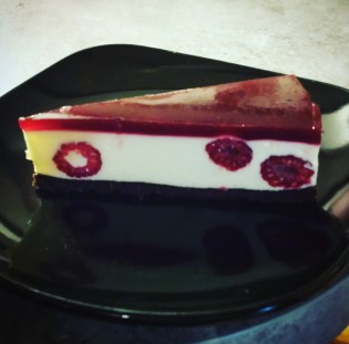 Raspberry & White Choc Cheesecake